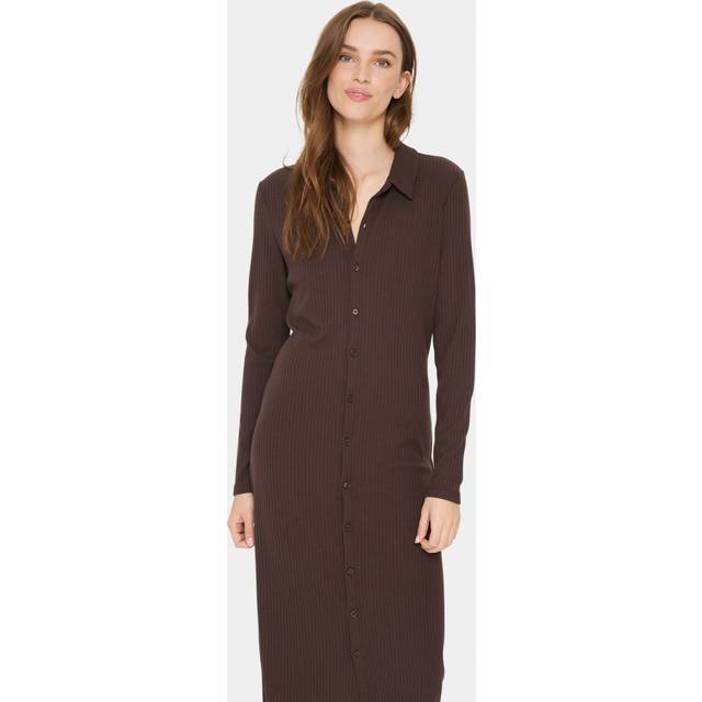 Saint Tropez Goda Rib Knit Shirt Dress