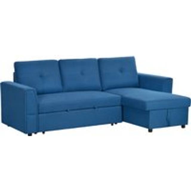 Homcom 3 Seater Sofa Bed, L-shaped Corner Sofa, Pull Out Sofa With Storage, Convertible Click Clack Settee Sectional Sleeper Futon For Living Room, Of