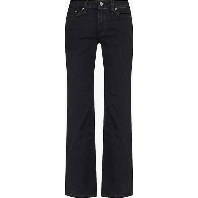 Levis Womens Crew Look Superlow Boot Brand-patch Straight-leg Low-rise Stretch-denim Blend Jeans 27/32