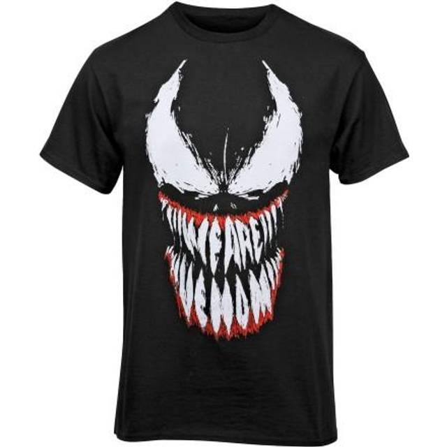 (12-13 Years, Black) Marvel Girls Spider Man Venom Teeth Face Cotton T-Shirt
