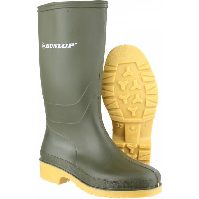 (8 UK, Green) Dunlop Dull Wellies