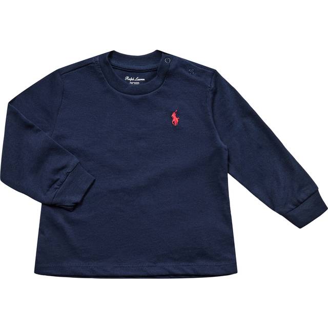Ralph Lauren Baby Cotton Long Sleeve Top, Cruize Navy