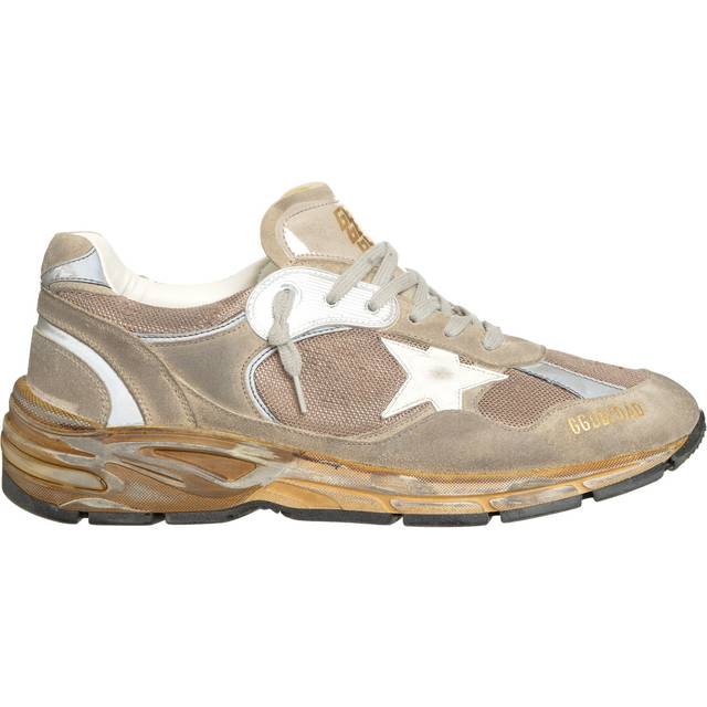 Golden Goose Men's Dad-Star Leather Sneakers in Grey | Size 41 | GMF00199F00327181751 (41)
