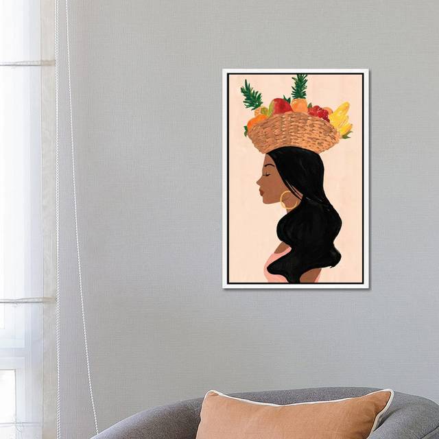 Valentina's Fruit Basket by Sabina Fenn - Gallery-Wrapped Canvas Giclée on Canvas - White Framed (66.04cm H x 45.72cm W x 3.81cm D)