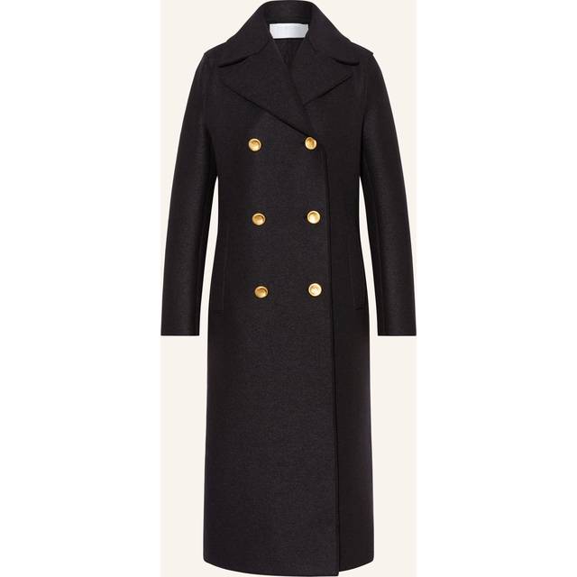 HARRIS WHARF LONDON BLACK MILITARY COAT