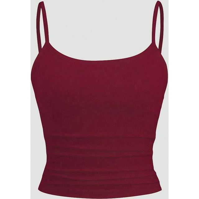 Sweetra Women Slim Fit Cami Tank Top, Sleeveless And Adjustable Strap Y2K OutfitÂ For New Year Clothes