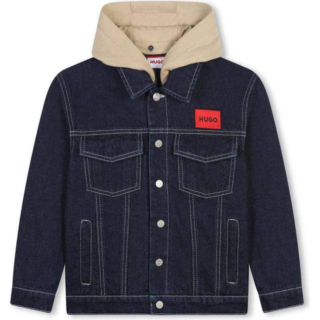HUGO Jeansjacka - Sköljtvätt/Beige - HUGO - 10 år (140) - Jeansjackor