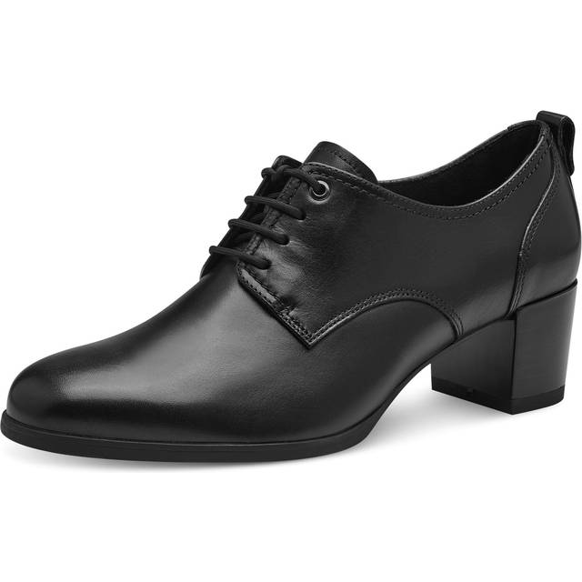 Tamaris Block Heel Lace-Up Boots - Black
