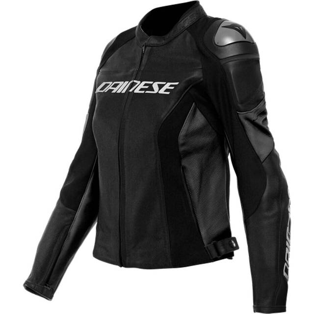Dainese Racing 4 Perforated Ladies Motorcycle Leather Jacket, black, Size 52 for Women