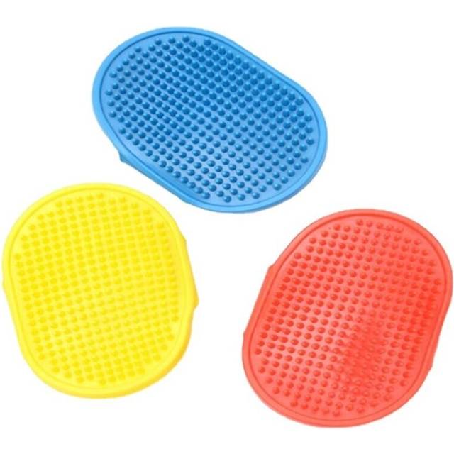 P293 6X Round Dog Bath Massage Brush Adjustable Cleaning Gloves Pet Supplies
