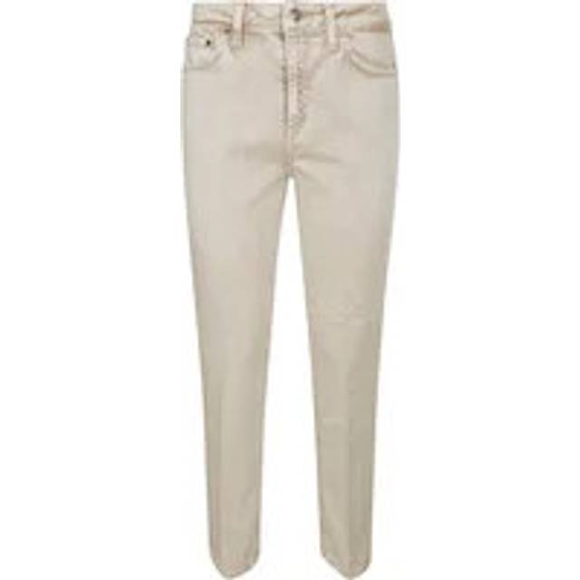 Dondup, Jeans, Dam, W27, Bomull, Stilrena stuprörsjeans - beige (W27)