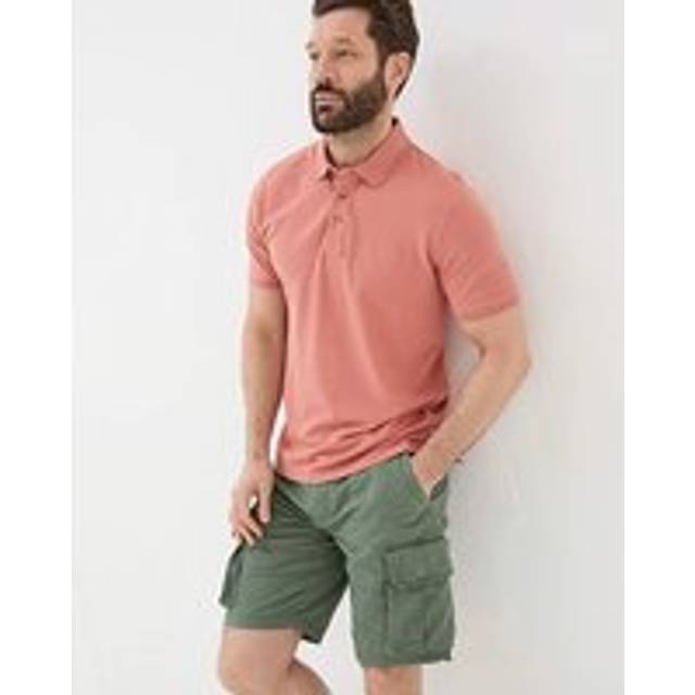 FatFace Pique Polo Light Orange - FatFace - Size: S TALL