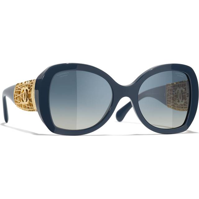 CHANEL butterfly Sunglasses 1790K4 Blue Grey
