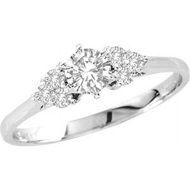 Louis Creations RD222-C036-4.5 0.5 CTTW Diamond Engagement Ring, 14K Gold - Size 4.5