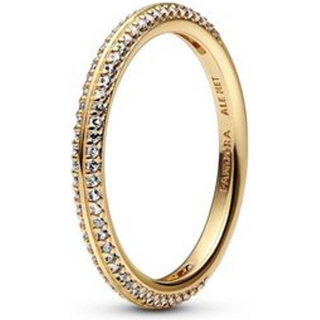 Pandora ME Pavé Ring - 14k gold plating / Cubic zirconia - Sz. 62 - Clear