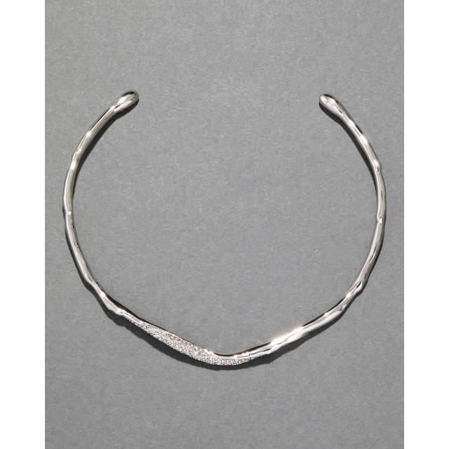 Alexis Bittar Solanales Crystal Skinny Collar Necklace in Silver | Statement Jewelry from Alexis Bittar (One Size)