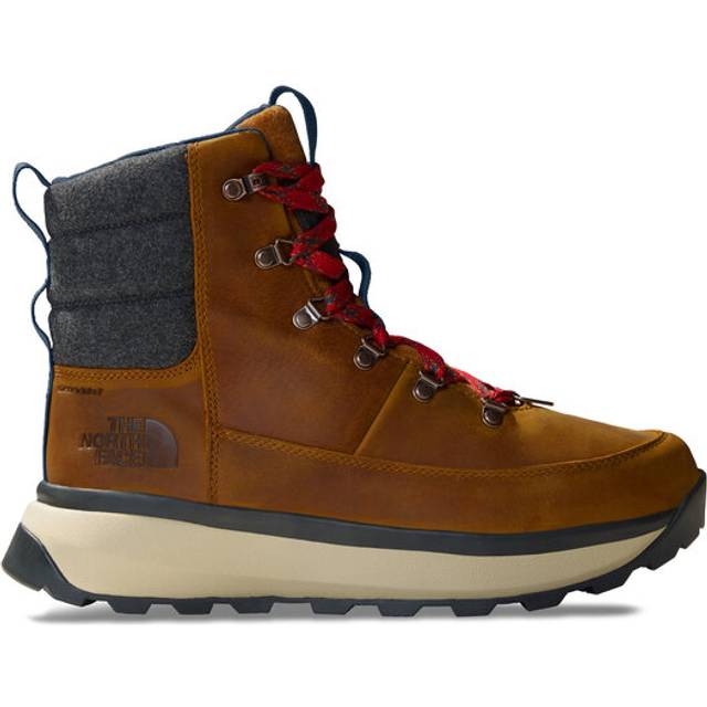 The North Face Men's Bergen Leather WP Waterproof Walking Snow Boots - Brown Tan Red - UK 8.5