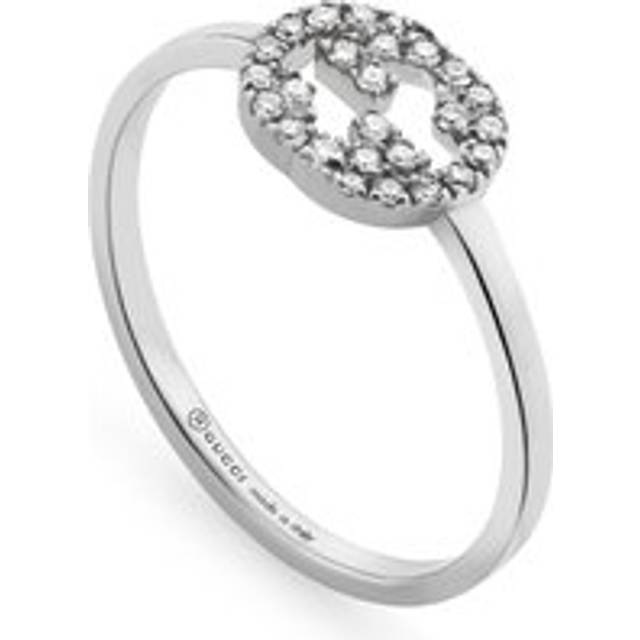 Gucci Interlocking 18ct White Gold Diamond Ring