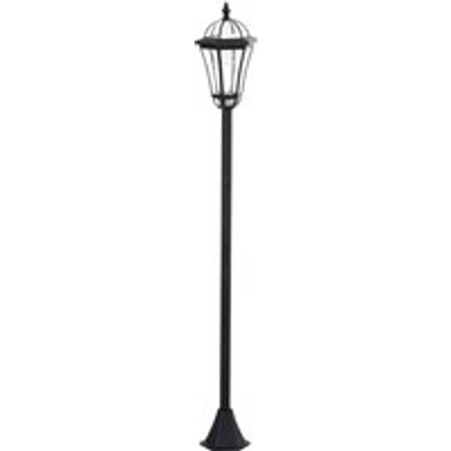 2-Piece LED Garden Lights Lamp Post Solar Powered Lantern Patio Pathway Walkway Outdoor Water-Resist Auto Switch 6 Hours Black