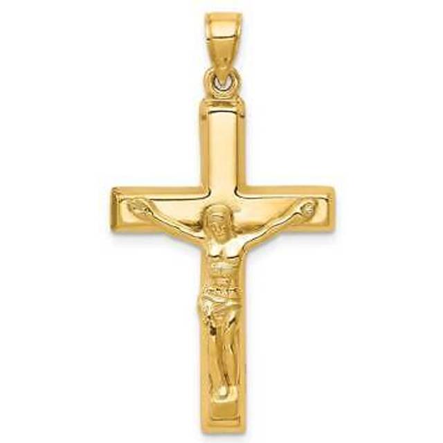 21 x 40 mm 14K Yellow Gold Polished Crucifix Pendant