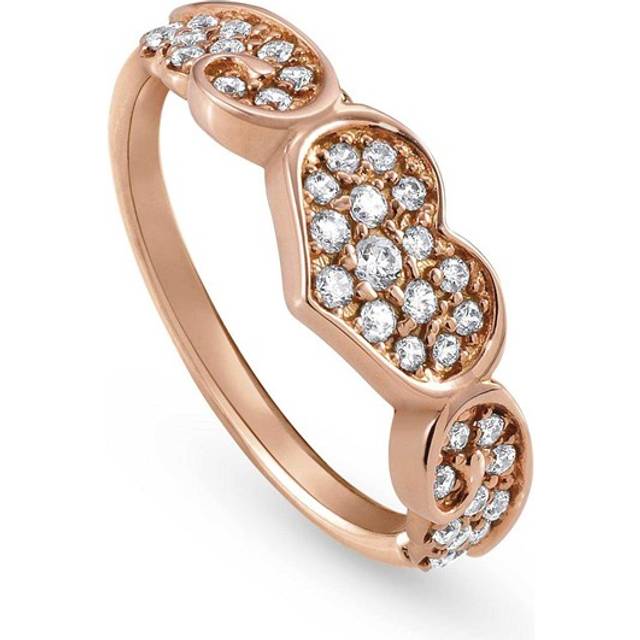 Nomination Angel Rose Gold Plated Sparkling Flying Heart Ring 145380/011/022
