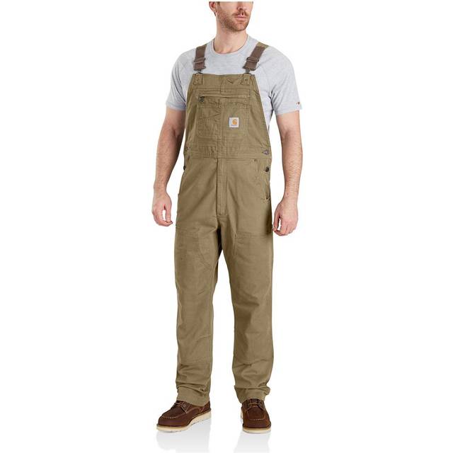 Carhartt Mens Rugged Cotton Spandex Flex Rigby Bib Overalls Waist 46' (114cm), Inside Leg 32' (88cm)