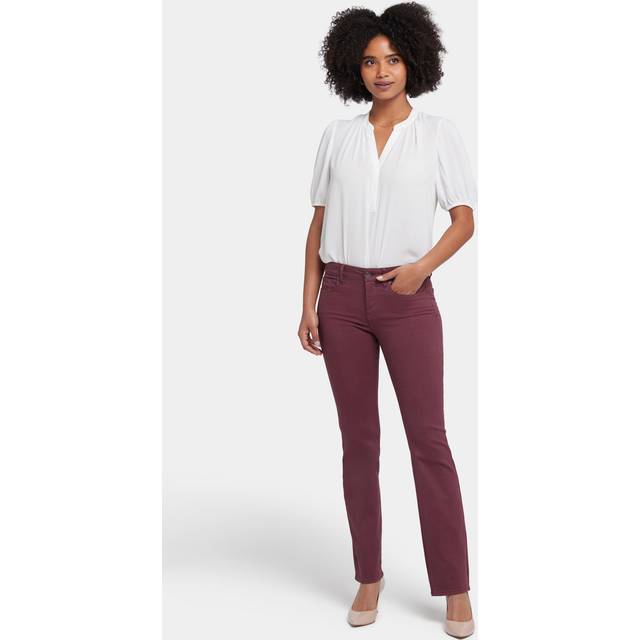 Nydj Marilyn Dark Cherry Straight Leg Jean
