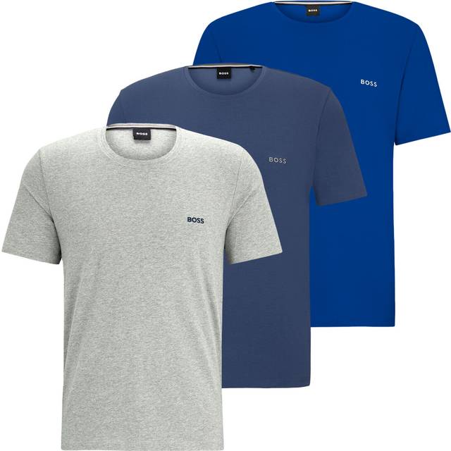 Boss Orange Mix&Match Mens Stretch-Cotton Loungewear T-Shirt with Embroidered Logo - Grey - Size X-Large