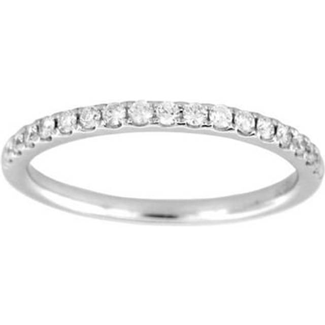 Diamond Weddning Band, 14K White - Size 6