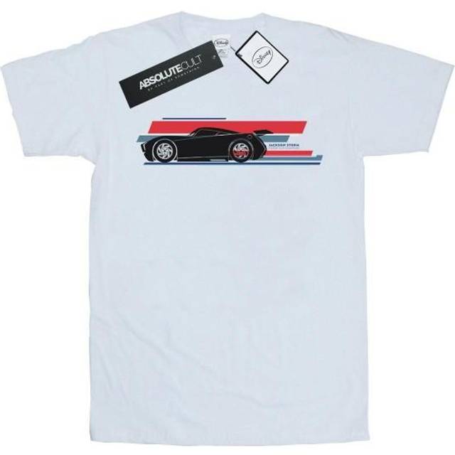 Cars Jackson Storm Stripes Cotton Boyfriend T-Shirt - White - L