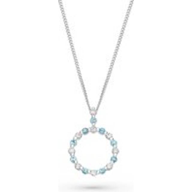 Starlit 9ct White Gold Diamond Aquamarine Pendant