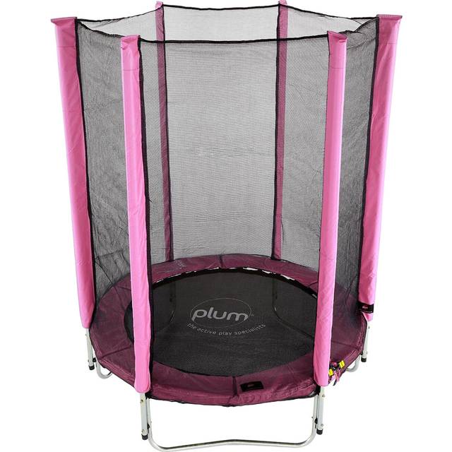 Plum Junior Springsafe 4.5ft Trampoline & Enclosure - Pink