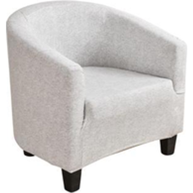 Sofa Cover Light Gray Plain Dust Proof Chair Tub Slipcover Decor Slipcovers