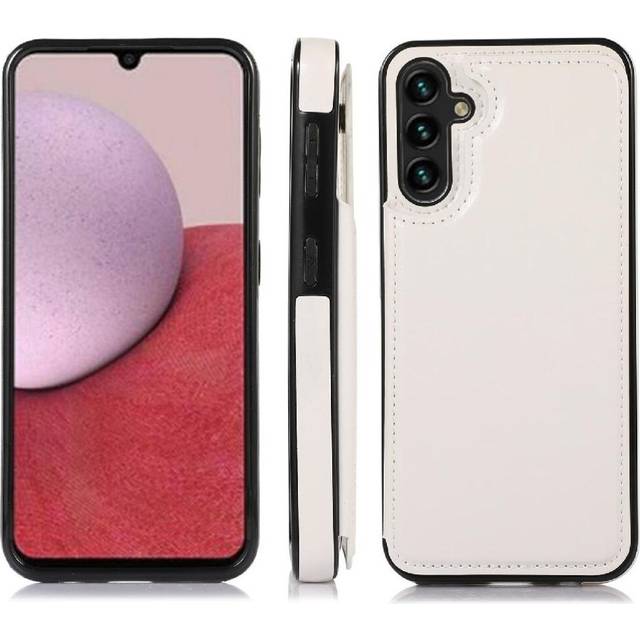 (White) Wallet Case for Samsung Galaxy A35 5g Card Slots Pu Leather Kickstand with Card Holder Double Magnetic Clasp
