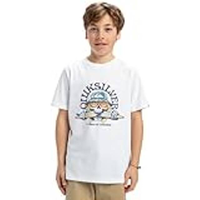 Boy's Quiksilver Kids Ev Skull Feast Short Sleeve T-Shirt - White - Size: 13 years/12 years