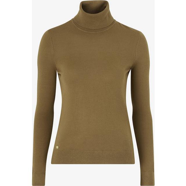 Ralph Lauren, Stickade tröjor & koftor, Dam, M, Silk Blend Turtleneck Sweater - brown (M)