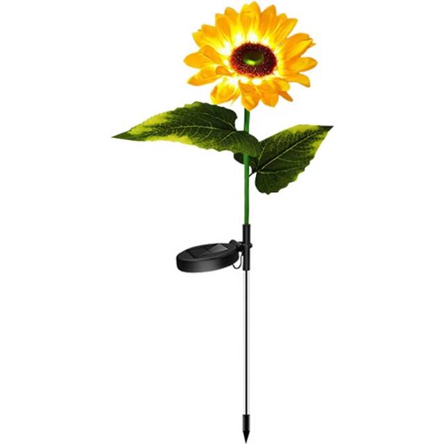 (Sunflower Lamp) LED Solar Light Simulation Owl Lawn Stakes Lamp Yard Art Home Garden Decoration