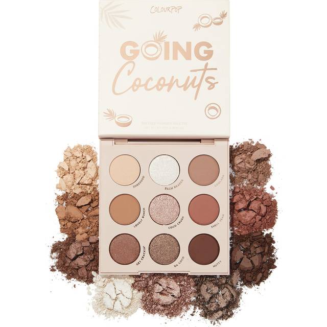 Colourpop Going Coconuts Eyeshadow Palette - Cool-Toned Neutral Eyeshadow Palette with Ultra-Velvety and Silky Finishes - High-Pigment Eye Makeup with