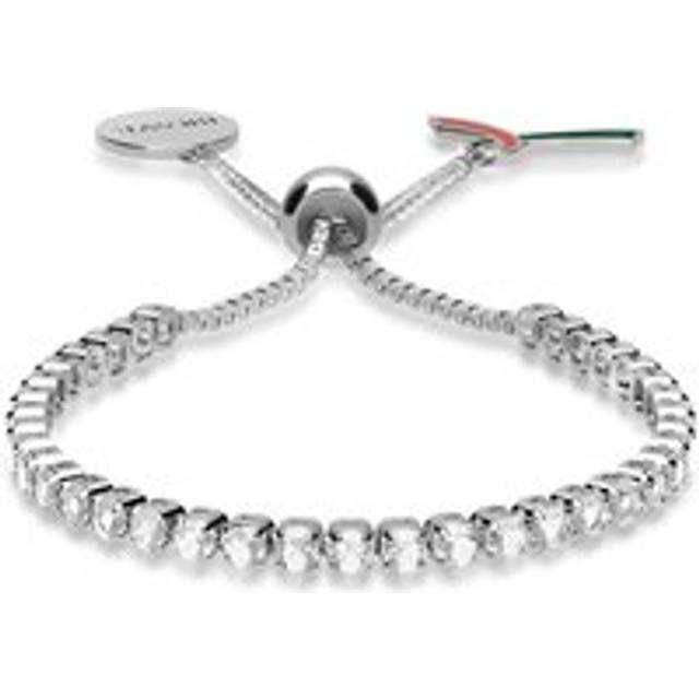 Brave Ribbon Charity Sterling Silver Cubic Zirconia White Bracelet - Silver