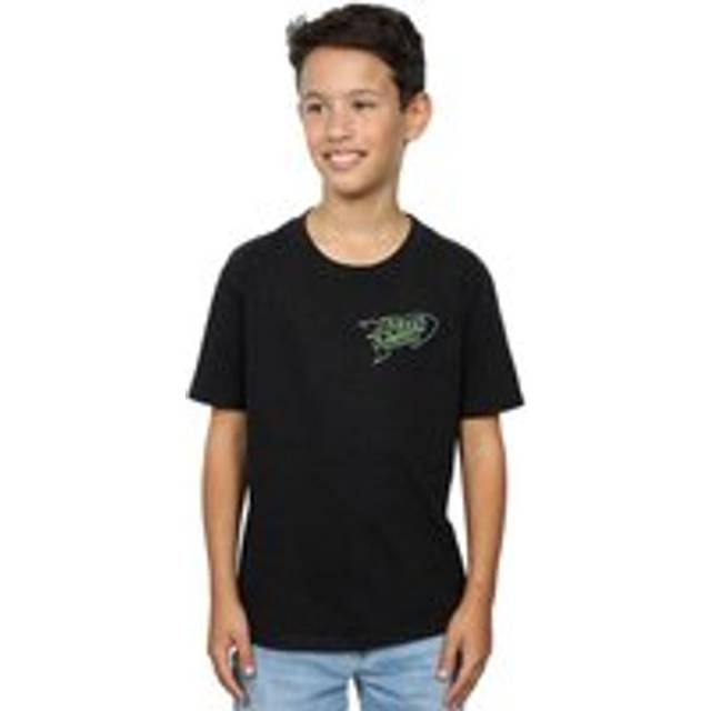 Toy Story Neon Pizza Planet Breast Print T-Shirt - Black - 12-13 Years