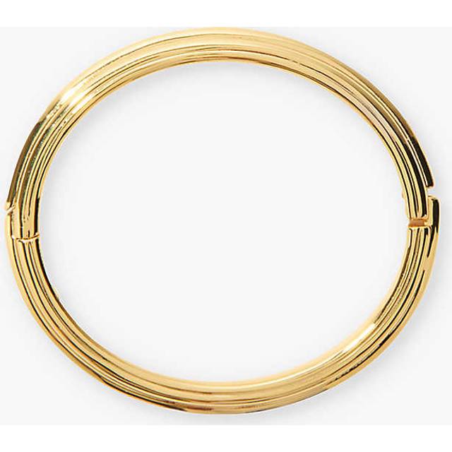 Maje Womens or Clover-engraved Gold-tone Brass Bangle 1 Size - OR