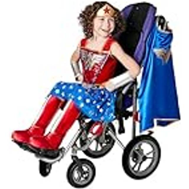 Adaptive Wonder Woman Costume for Kids | Wonder Women - Blue&#47;Orange&#47;Red (M)