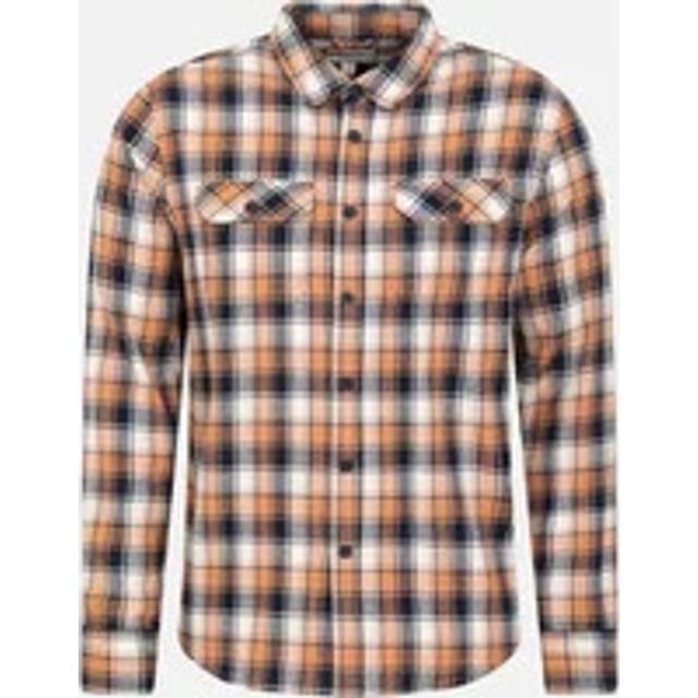 (XXS, Mustard) Mountain Warehouse Mens Trace Flannel Long-Sleeved Shirt