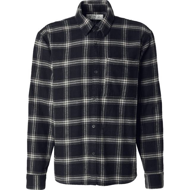 Hollister – Svartrutig overshirt i flanell-Svart/a