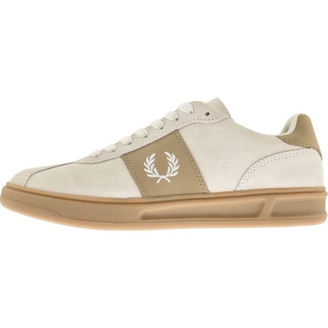 Fred Perry – B4 – Vita/beige sneakers i mocka-Naturlig