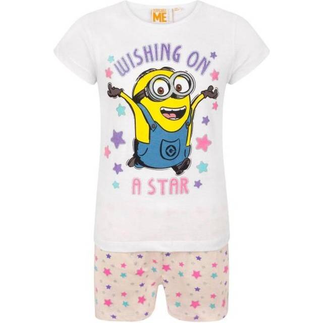 (6 Years, White) Despicable Me Girls Wishing On A Star Short Pyjama Set
