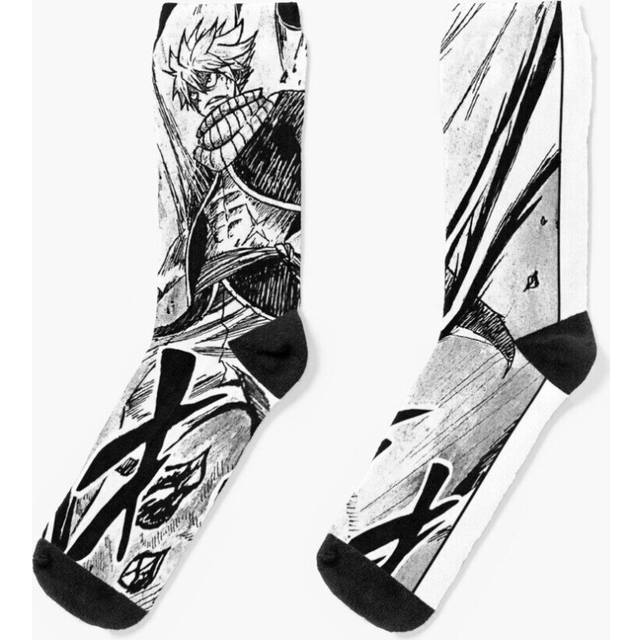 Dress Socks Fairy Tail Natsu Manga Panel Novelty Fancy Crazy Pattern Crew Casual for Men Women