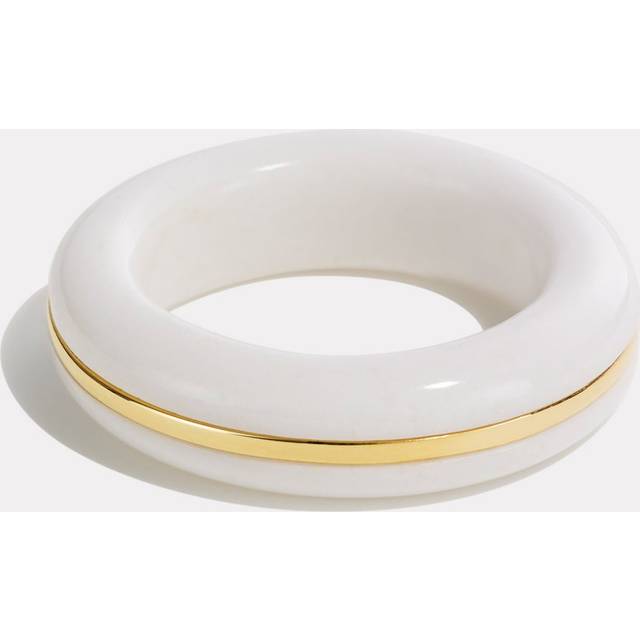 By Pariah Essential Gem Stacking Ring - White Agate - 51