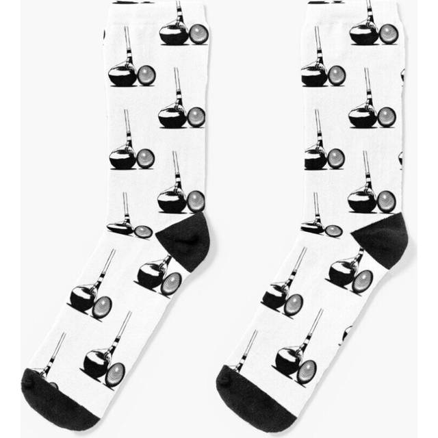 Dress Socks Golf Club and Golf Ball Novelty Fancy Crazy Pattern Crew Casual for Men Women
