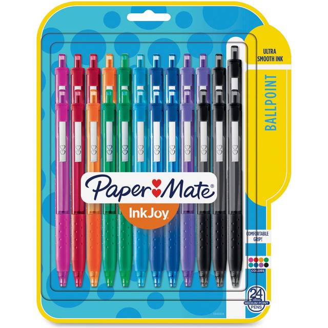 PAPER MATE 1945926 Inkjoy 300 RT Retractable Ballpoint Pen  1mm  Assorted  24Pack